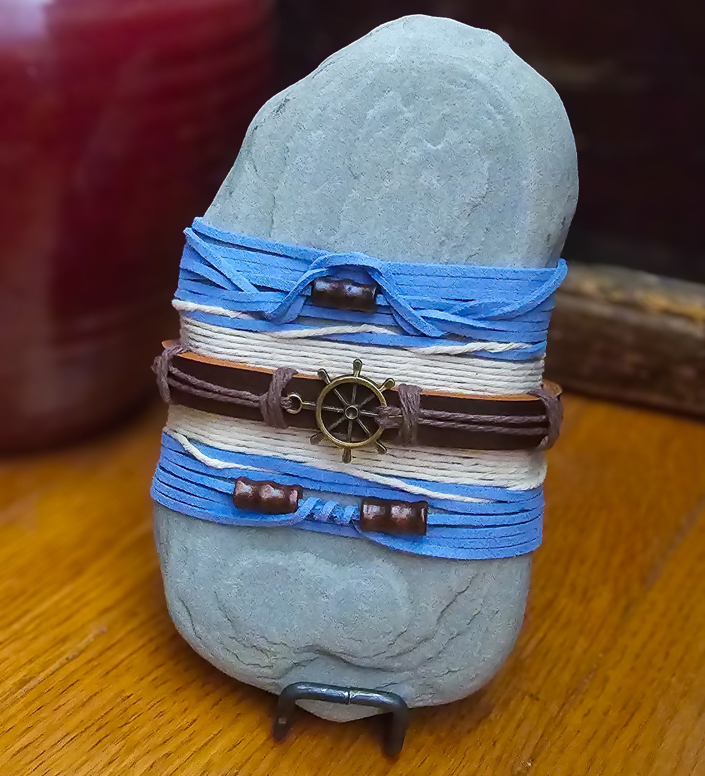Nautical Explorer: Wrapped Basalt Rock, Zen Stone