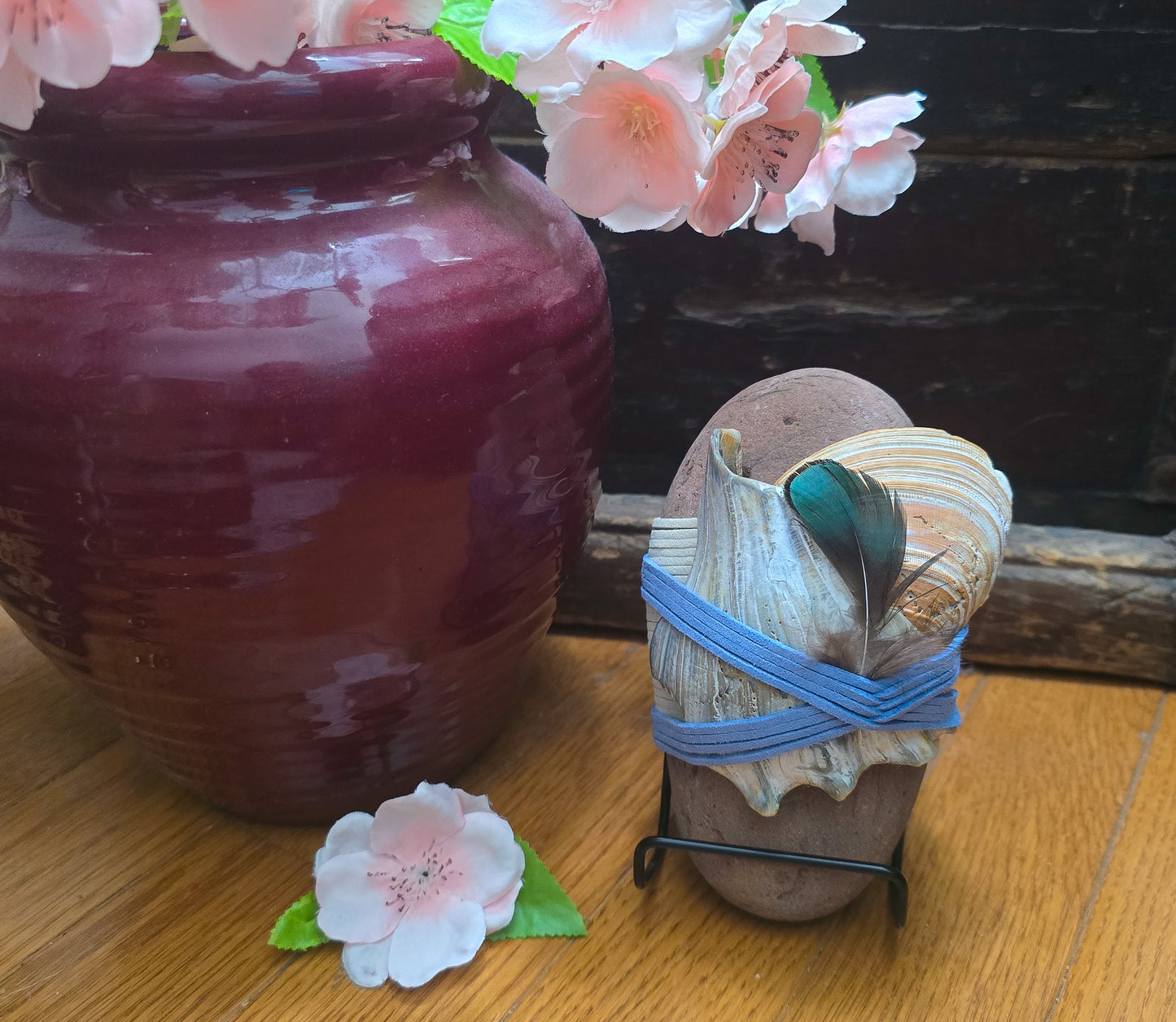Ocean Breeze: Wrapped Sandstone Rock, Zen Stone