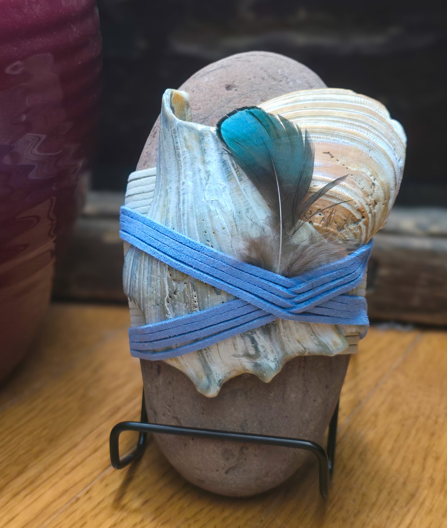 Ocean Breeze: Wrapped Sandstone Rock, Zen Stone