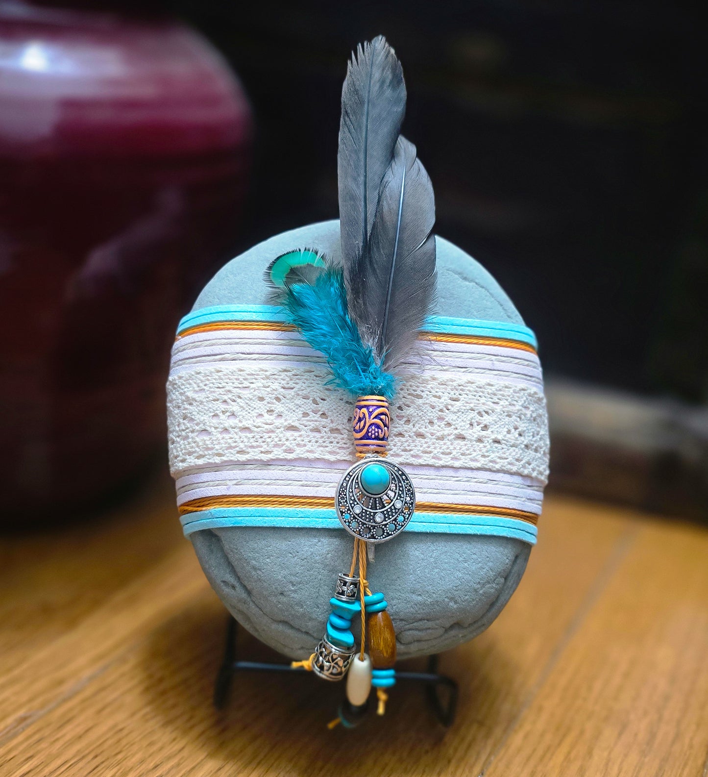 Mystic Gypsy: Wrapped Basalt Rock, Zen Stone