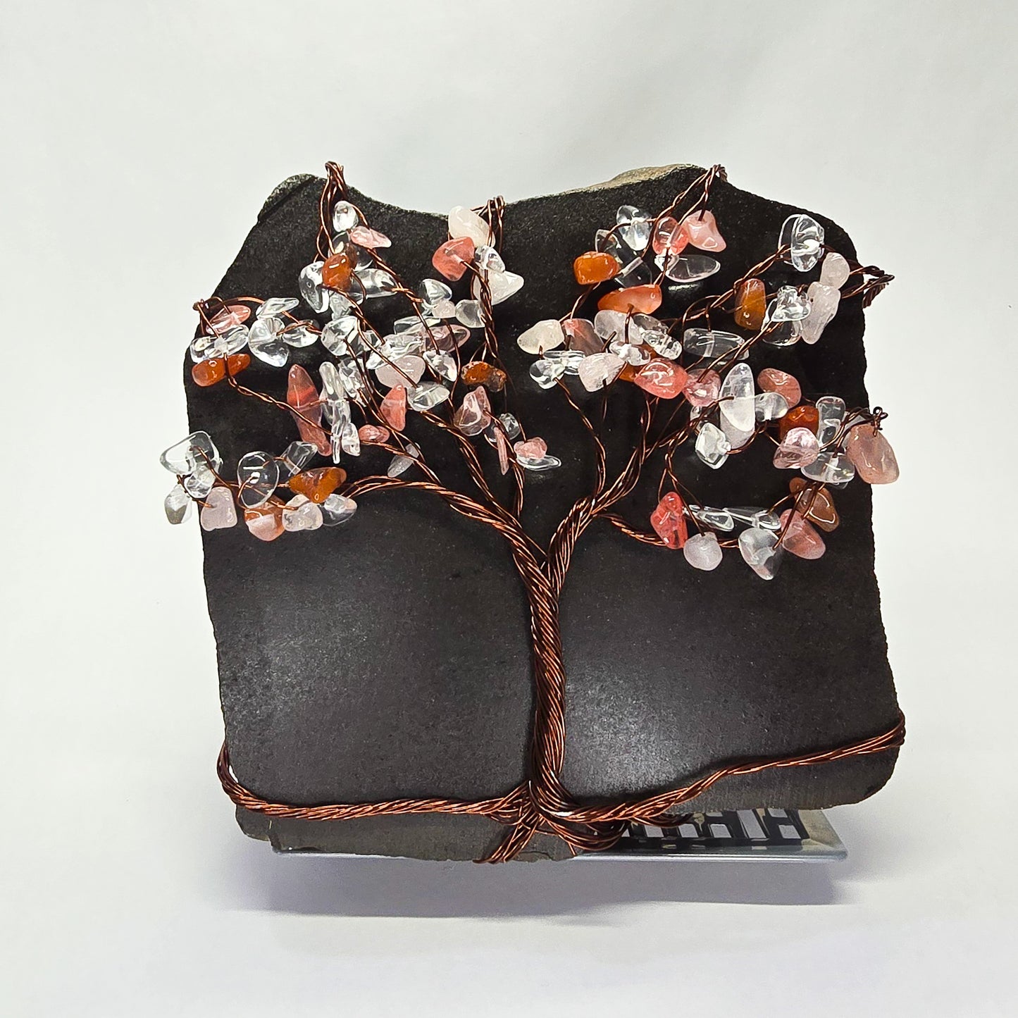 Crystal Blossoms: Wrapped Cut Sandstone Slab Rock, Zen Stone