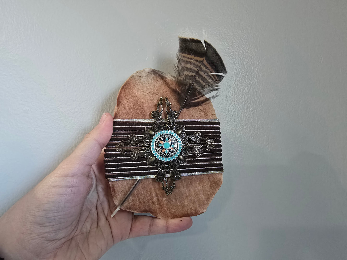 Bohemian Flair: Wrapped Sandstone Rock Slab, Zen Stone