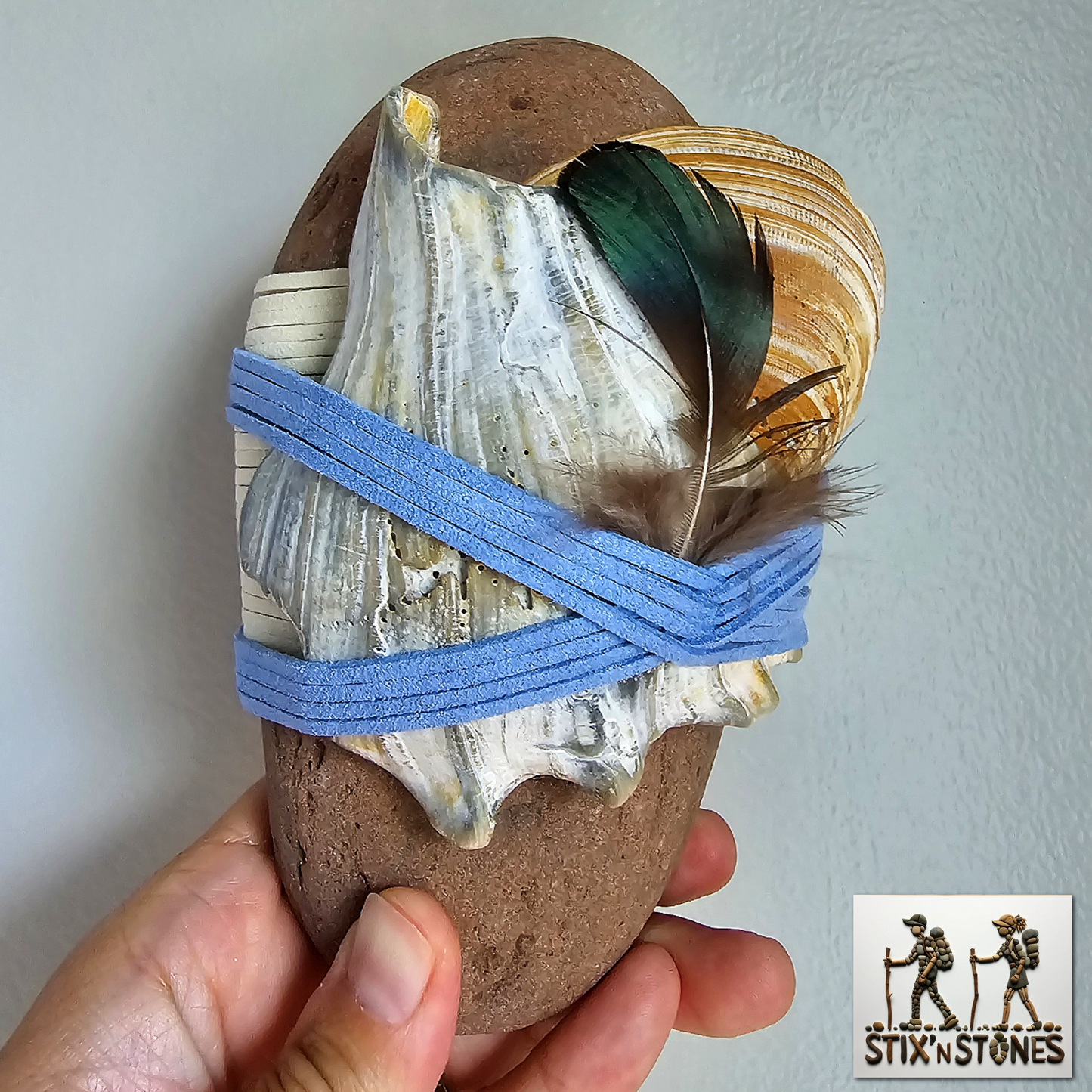 Ocean Breeze: Wrapped Sandstone Rock, Zen Stone