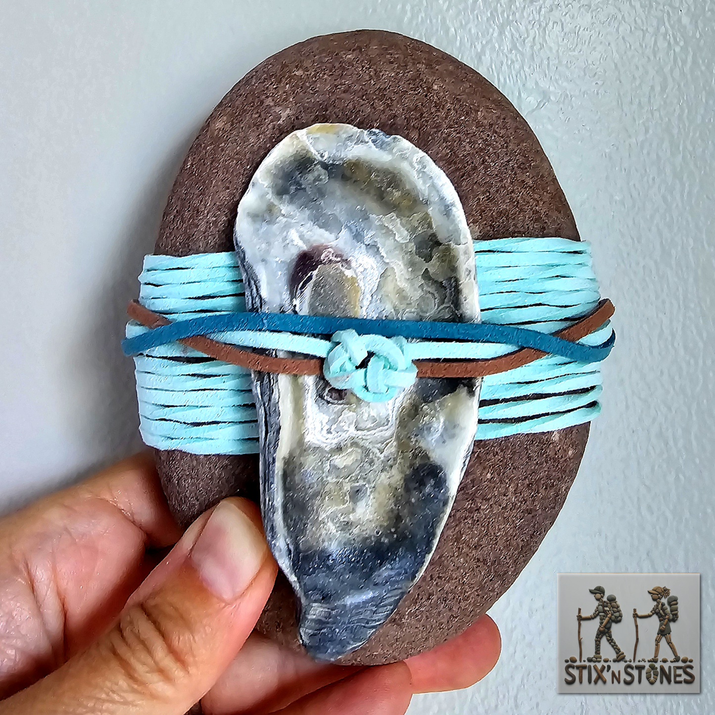 Retro Shore: Wrapped Sandstone Rock, Zen Stone
