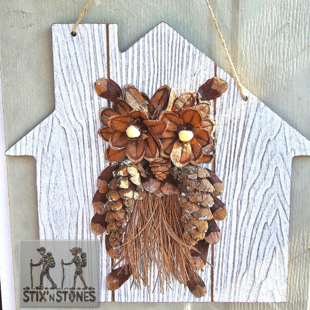 Pinecone Owl: Hanging Wall Decor