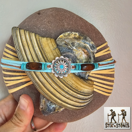 Ocean-Inspired Aqua Wrapped Sandstone Rock